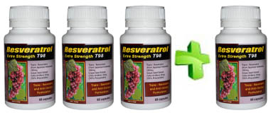 Trans Resveratrol 3 + 1 Bottle Deal...